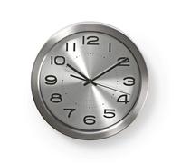 Horloge murale - NEDIS - CLWA010MT30SR - 35 cm - Acier inoxydable - Gris