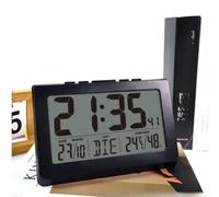 Horloge murale numérique avec affichage de l'heure, de la date, de la température, de l'humidité et des options multi-langues pour la maison ou le bureau