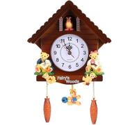 Horloge Murale Numérique Balancer,Horloge à Coucou Vintage,Horloge Murale De Cabane dans Les Arbres avec des Animaux pour Bureau à Domicile Salon Chambre