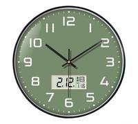Horloge murale numérique de 30,5 cm avec calendrier et affichage de la température, mouvement à quartz silencieux pour chambre à coucher, salon, décoration d'intérieur (C)