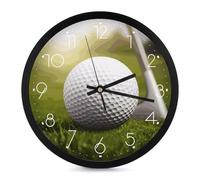 Horloge murale numérique en forme de balle de golf - Horloge murale à piles pour décoration de salon - Grande horloge murale numérique décorative