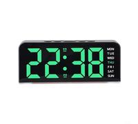 Horloge murale numérique esthétique conçue pour améliorer n'importe quel environnement avec luminosité réglable et lumières colorées (vert)
