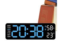 Horloge Murale numérique géante, Horloge Murale électronique rectangulaire surdimensionnée à Del | Réveil à Grande, décoration Murale Simple, décoration d'intérieur Moderne pour Chambre à