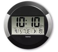 Horloge Murale Numérique - HAMA - Ischia - Radio-pilotée DCF - Écran LCD - Thermomètre intégré