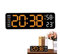 Horloge Murale Numérique - Horloge Murale De Cuisine Élégante, Horloge Murale Électronique LED Rectangulaire | Décoration De Maison Moderne Multifonctionnelle pour Salon De Cuisine, Réveil À Grande