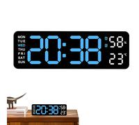 Horloge Murale Numérique - Horloge Murale De Cuisine Élégante, Horloge Murale Électronique LED Rectangulaire | Décoration De Maison Moderne Multifonctionnelle pour Salon De Cuisine, Réveil À Grande