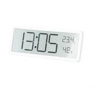 Horloge murale numérique LCD - Affichage LED - Affichage de la température et de l'humidité - USB ou batterie - Affichage de l'heure, de la date et de la semaine - Design moderne en ABS - Pour la