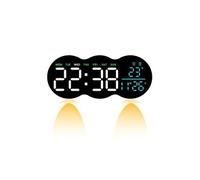 Horloge Murale Numérique LED 28 cm - Télécommande, Alarme, Compte à Rebours, Lumière Bleue