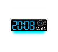Horloge Murale Numérique LED 39 cm Multicolore Alarme Bleue