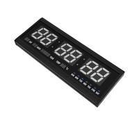 Horloge murale numérique LED bleue - Horloge numérique créative LED - Minuterie - Calendrier - Affichage de la température pour chambre à coucher, bureau