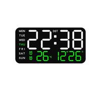 Horloge Murale Numérique LED, Grand Écran, Réveil Avec Calendrier, Parfait
