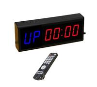 Horloge murale numérique multifonction à 6 chiffres avec compte à rebours et minuteur d'entraînement par intervalles à LED Utilisation multiscénario(Blue)