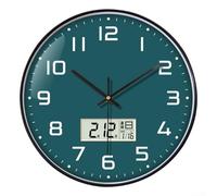 Horloge murale numérique pour maison avec fonctionnement silencieux, calendrier et affichage hebdomadaire de la température, style minimaliste pour murs de chambre à coucher (B)