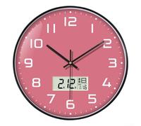 Horloge murale numérique silencieuse avec calendrier et température hebdomadaire pour chambre à coucher, design moderne minimaliste avec mécanisme à quartz précis (D)