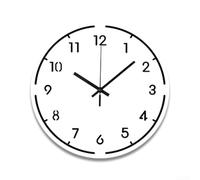 Horloge murale numérique silencieuse en acrylique 30 cm avec affichage transparent Convient pour la maison ou le bureau Fixation murale ou étagère Blanc