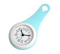 Horloge murale numérique silencieuse et étanche avec grand écran, facile à lire, alimentée par piles, blanc/gris/rose/cyan, 21,5 x 10,5 cm (cyan)