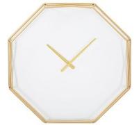 Mauro Ferretti Horloge murale Octagonal – octogonale en métal doré 56 cm