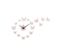 - Horloge murale Papillons - Rose