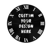 Horloge murale personnalisée avec photo, image, texte et logo, horloge ronde personnalisée, décoration murale, horloge murale numérique personnalisée avec support, horloge de bureau pour salon, cuisin