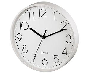 Horloge murale "PG-220", Mécanisme silencieux, Blanc
