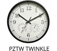 Horloge murale PLATINET TWINKLE, mécanisme silencieux, hygromètre et thermomètre