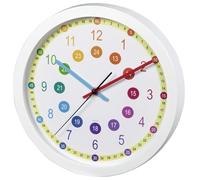 Hama Easy Learning Horloge à quartz Cercle Multicolore, Blanc