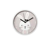 Hama Horloge murale Lovely Bunny – sans tic-tac, motif lapin, quartz, avec trotteuse, à piles