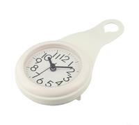 Horloge murale pour salle de bain, cuisine, douche, horloge numérique silencieuse et étanche avec grand écran, facile à lire, alimentée par piles, blanc/gris/rose/cyan, 21,5 x 10,5 cm (blanc)