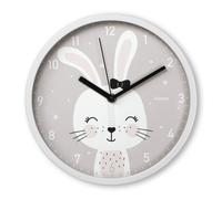 Hama Horloge murale pour enfant Maui – silencieuse Ø25cm, motif lapin, pile incluse Gris