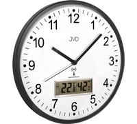 Horloge murale radio classique avec station météo numérique - JVD Modèle : RH78.2