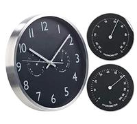 Horloge murale radio-pilotée Ø 30 cm avec thermomètre et hygromètre [St. Leonhard]