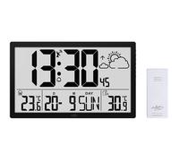 Horloge murale radio-pilotée - INFACTORY - avec station météo et capteur extérieur - grand écran LCD