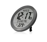 Horloge murale radio-pilotée KIENZLE avec température intérieure anthracite