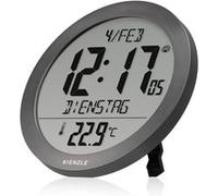KIENZLE DCF Radio-Control.Wall Clock w.Room Temp.Display anthr.