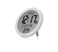 Horloge murale radio-pilotée KIENZLE avec température intérieure blanche