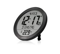 Horloge murale radio-pilotée KIENZLE avec température intérieure noir