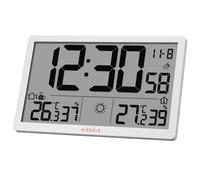 Horloge murale radio-pilotée météo KIENZLE Jumbo NEO LCD blanche