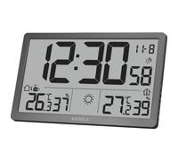 Horloge murale radio-pilotée météo KIENZLE Jumbo NEO LCD grise