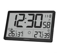 Horloge murale radio-pilotée météo KIENZLE Jumbo NEO LCD noire