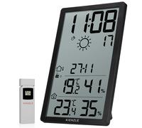 Horloge murale radio-pilotée météo KIENZLE Jumbo NEO LCD verticale