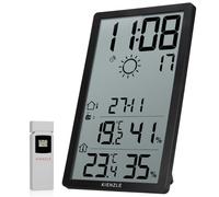 Horloge murale radio-pilotée météo kienzle jumbo neo lcd verticale