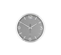 Horloge Murale Radio-Pilotée Mouvement Silencieux Touche Moderne et Elégant Gris