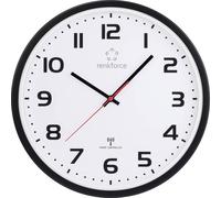 Horloge murale Renkforce RF-6826036 radiopiloté(e) 32 mm x 45.5 mm blanc/noir