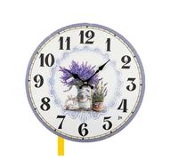 Horloge murale ronde 35 cm Lowell 21566 fleurs