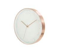 Horloge Murale Ronde Blanche et Rose Gold - MELINA -