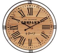 Horloge murale ronde COLONIAL, en bois, Ø 58 cm