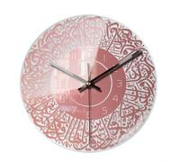 Horloge murale ronde en acrylique de 30,5 cm silencieuse sans tic-tac décorative pour la maison, le bureau, la chambre à coucher avec design sans cadre et fonctionnement à piles (or rose)