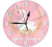 Horloge Murale Ronde en Marbre Blanc, Horloge Silencieuse sans Tic-tac Art Décoration Intérieure à Piles pour Le Salon, La Cuisine, La Chambre à Coucher, Color-03, 10 inch in Diameter