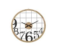 Horloge murale ronde en Métal & MDF 60cm Noir