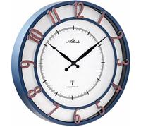 Horloge murale ronde en plastique bleue radio pilotée Bons plans : Changement heure auto